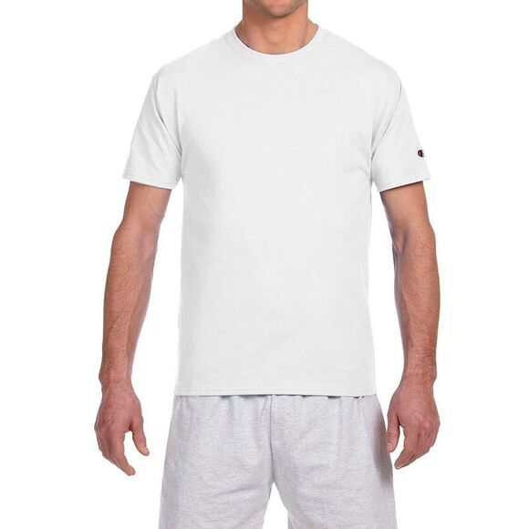Champion Men's T-Shirt 6.1 oz. Athletic Workout Short Sleeve T525C White - Picture 1 of 2